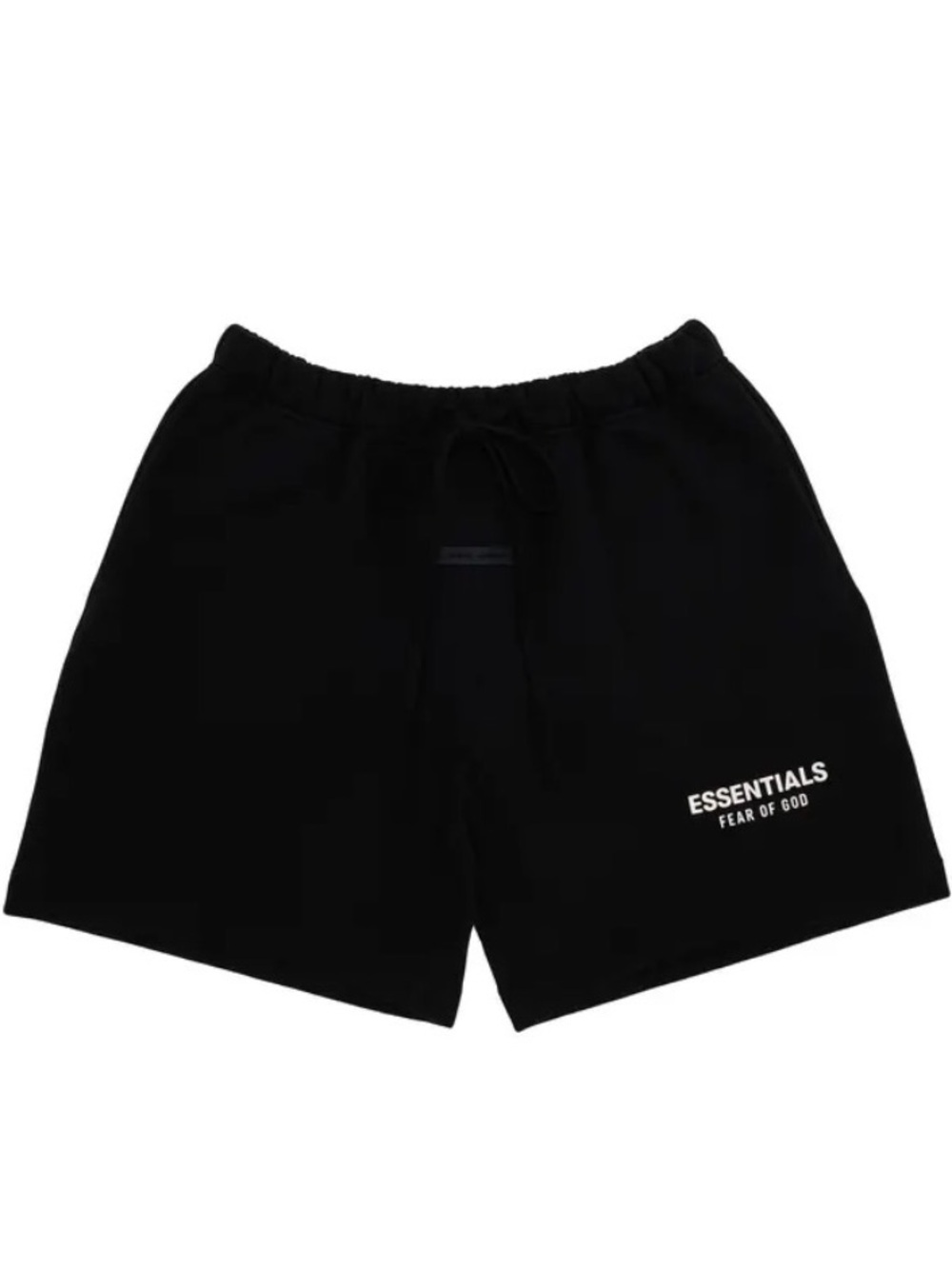 Authentic Fear of God ESSENTIALS Black Men's Logo Athletic Shorts